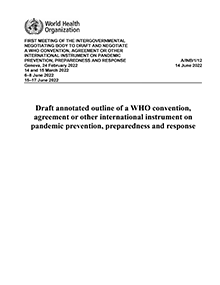 Cover to draft annotated convention
